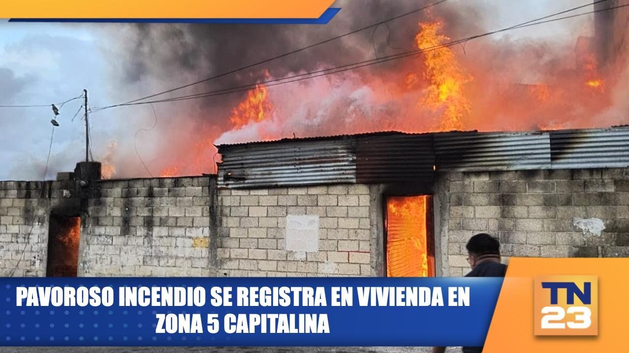 Pavoroso incendio se registra en vivienda en zona 5 capitalina