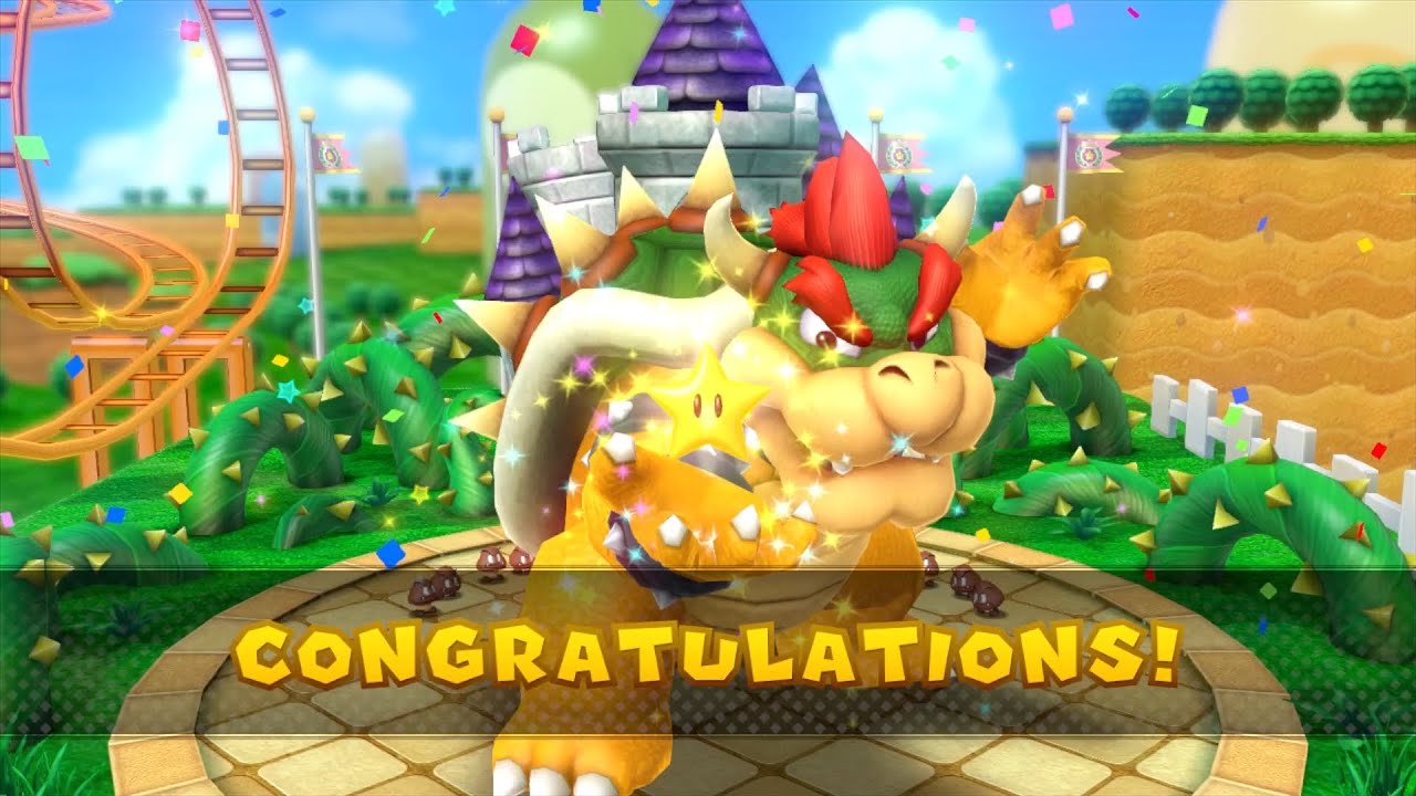 Mario Party 10 Bowser Party #777 Luigi, Waluigi, Toadette, Spike Mushroom Park Master Difficulty