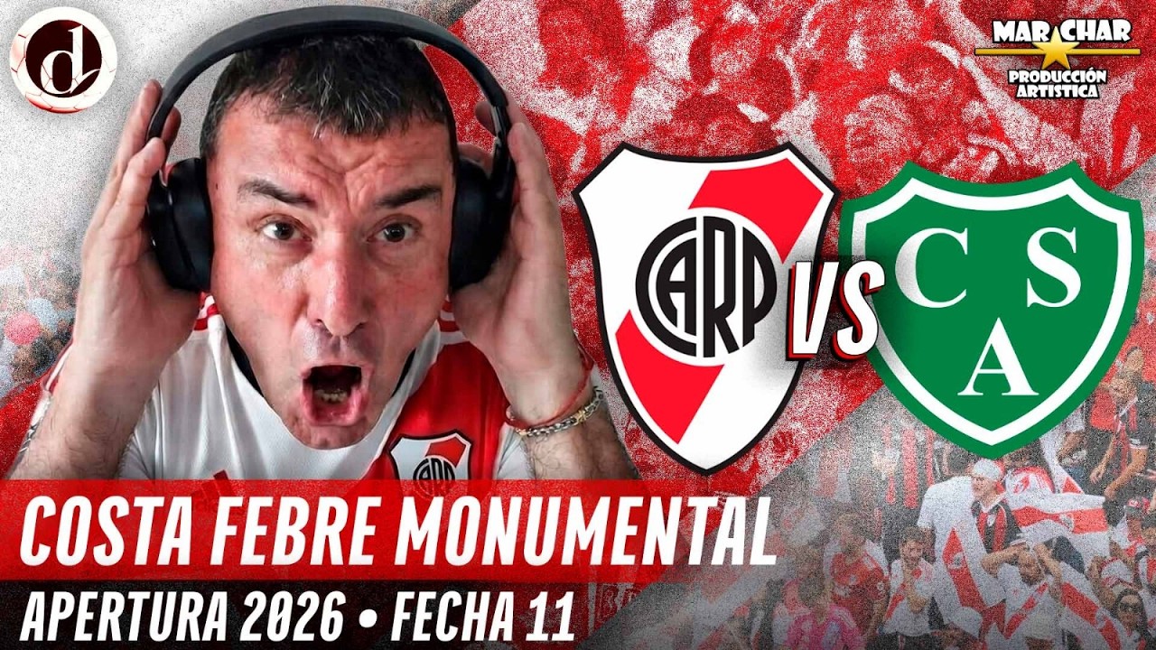 RIVER PLATE vs. SARMIENTO | LPF Apertura | Fecha 11 | EN VIVO ⚪🔴⚪ Lito Costa Febre
