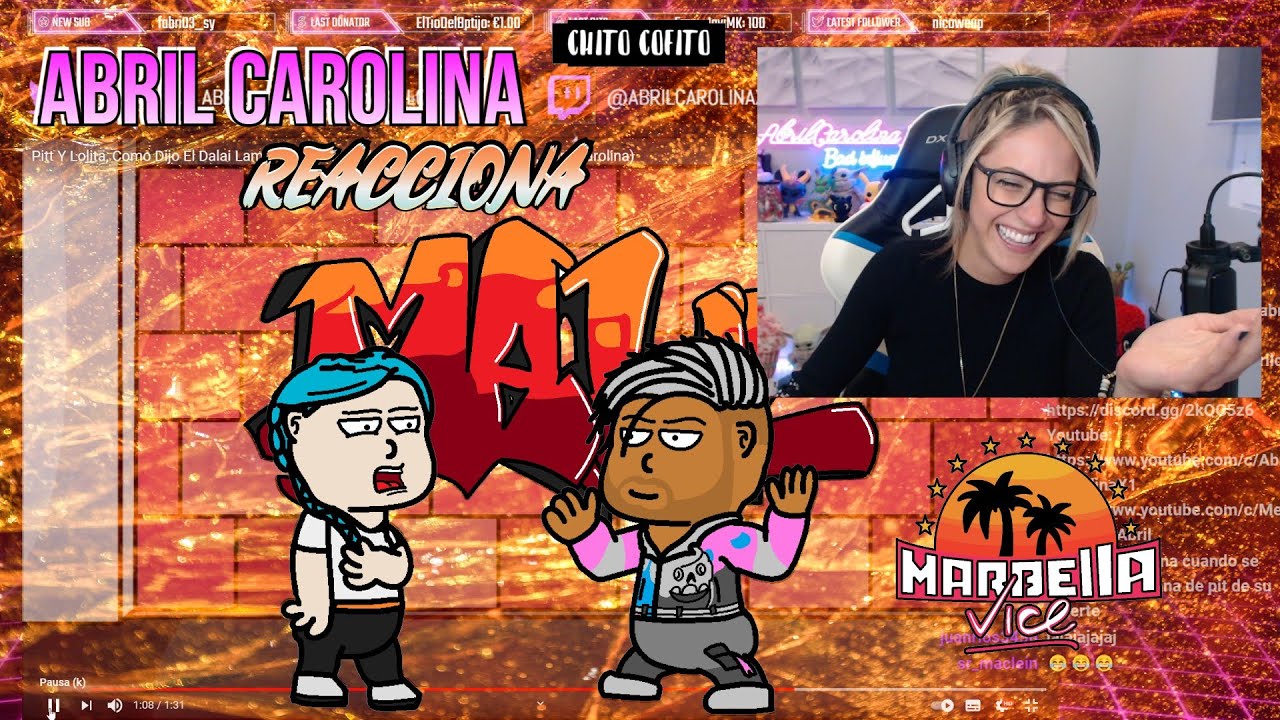 Abril Carolina Reacciona A Mi Animación De Pitt Y Lolita