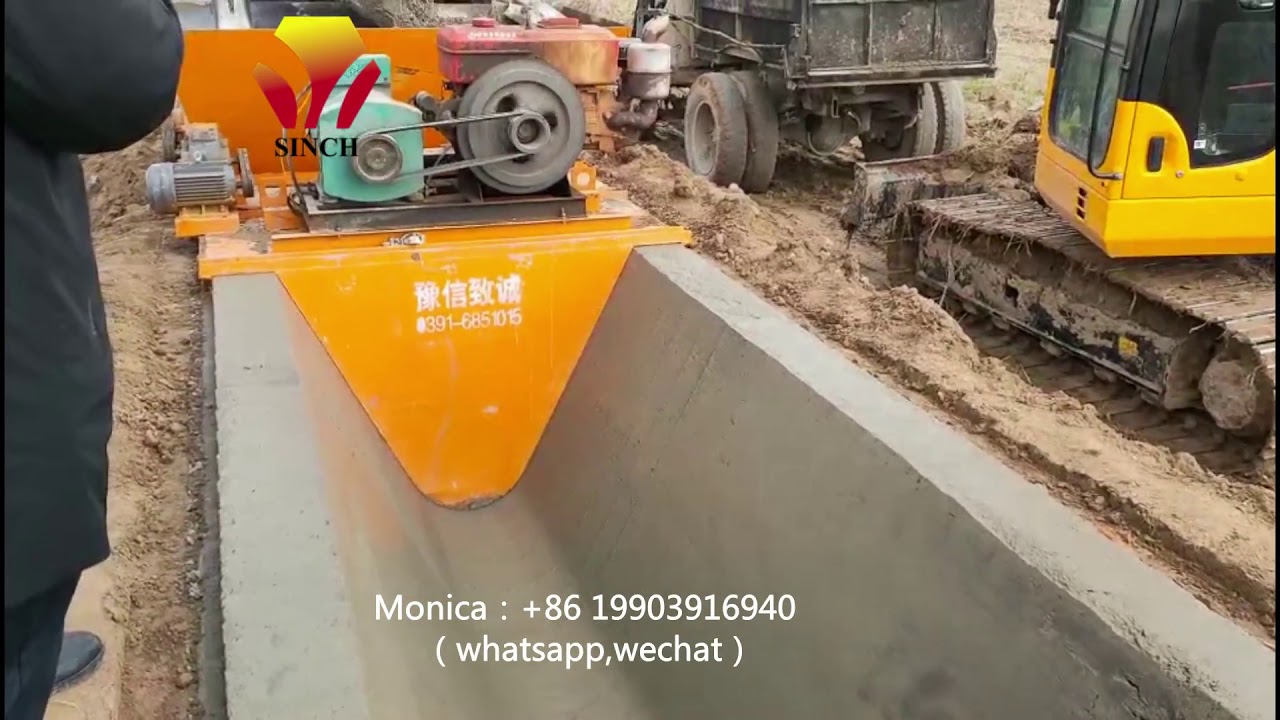 1 34 U drain concrete ditch forming machine-Henan Sinch Machinery Co.,Ltd