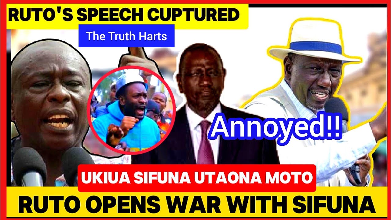 RUTO IN STRESS OPENS TO SHURT DOWN SIFUNA COMPLETELY AS HIS SPEECH CUPTURED BY KENYANS ACCURATELY!