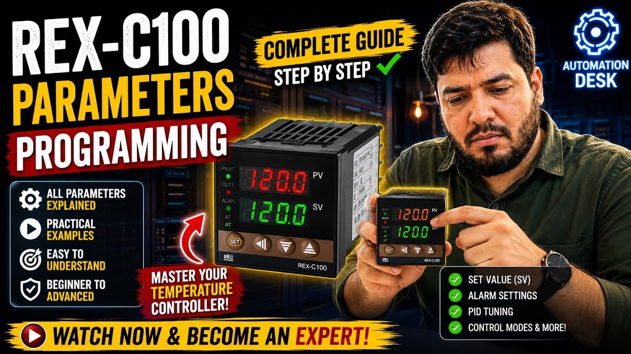 Temperature controller REX C100 Lesson #2 with practical parameters detail.