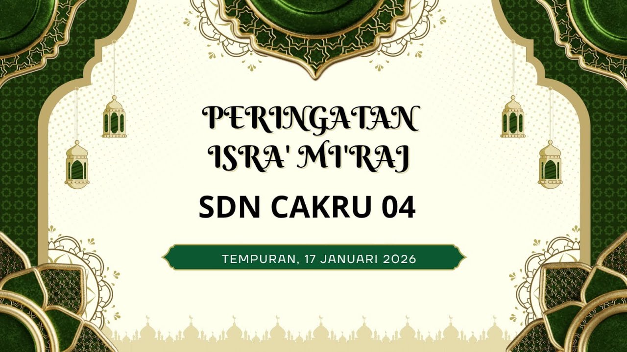 MEMPERINGATI ISRA' MI'RAJ NABI MUHAMMAD SAW
