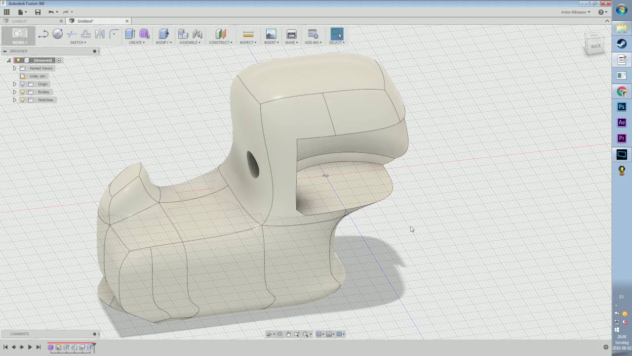 /Guide | Fusion 360 - Surface/sculpt Tool (T-splines) and Application - walkthrough