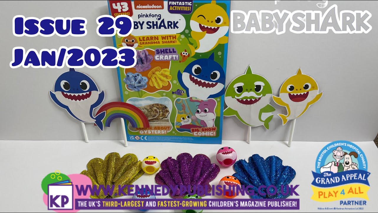 Baby Shark magazine, issue 29, Jan/2023 with Puppet playset! 🦈 #babyshark