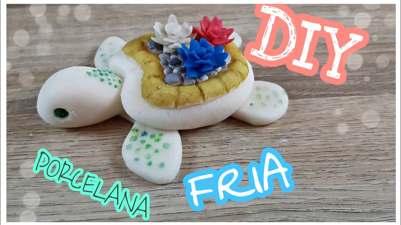 FIGURAS CON PORCELANA FRIA PASO A PASO//TORTUGA DECORATIVA DIY