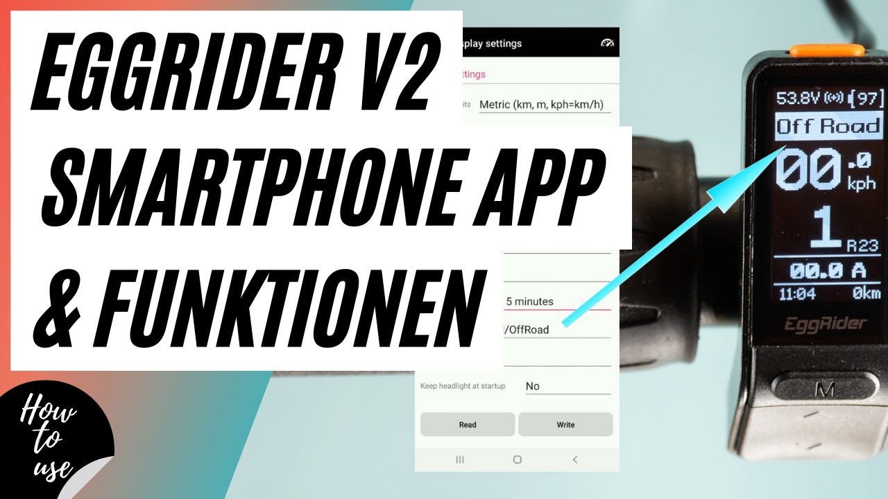Eggrider V2 E-Bike Display + Smartphone App - Funktionen