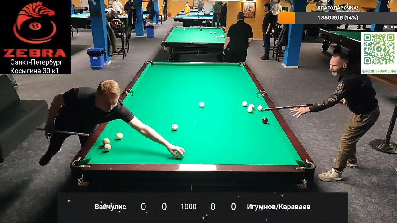 Русский бильярд. Вайчулис - Игумнов/Караваев