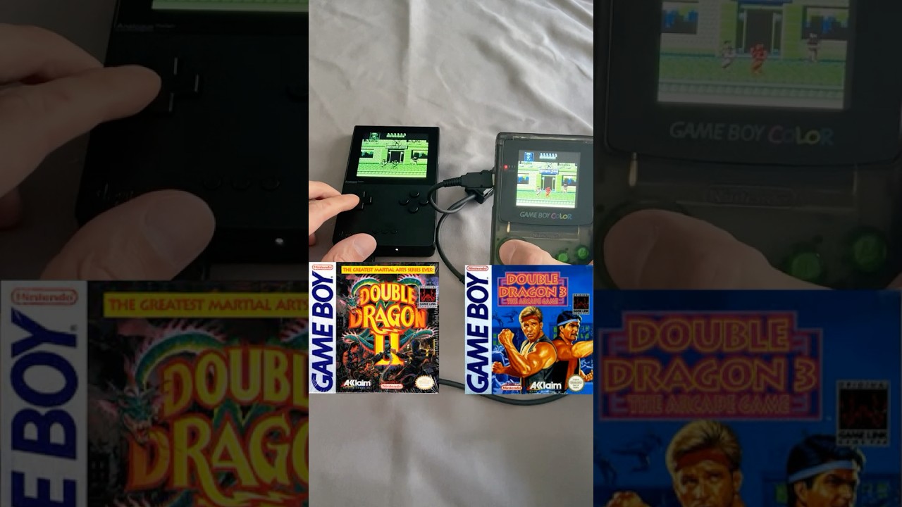 The Double Dragon Gameboy games each supported multiplayer using a Link Cable - see description