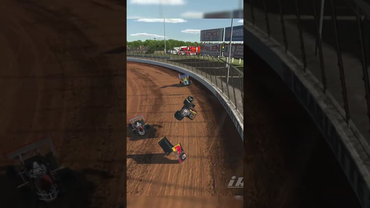 The LONGEST crash on dirt😂 #iracing #shorts