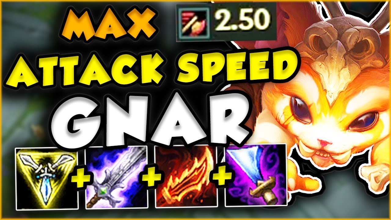 HOW STUPID IS MAX ATTACK SPEED (2.5) ON GNAR? NEW ATTACK SPEED GNAR GAMEPLAY - League of Legends