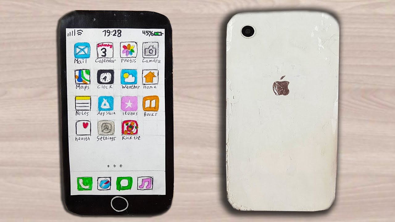 Работающий Картонный iPhone 9 (SE 2) - Stop Motion iPhone 2020