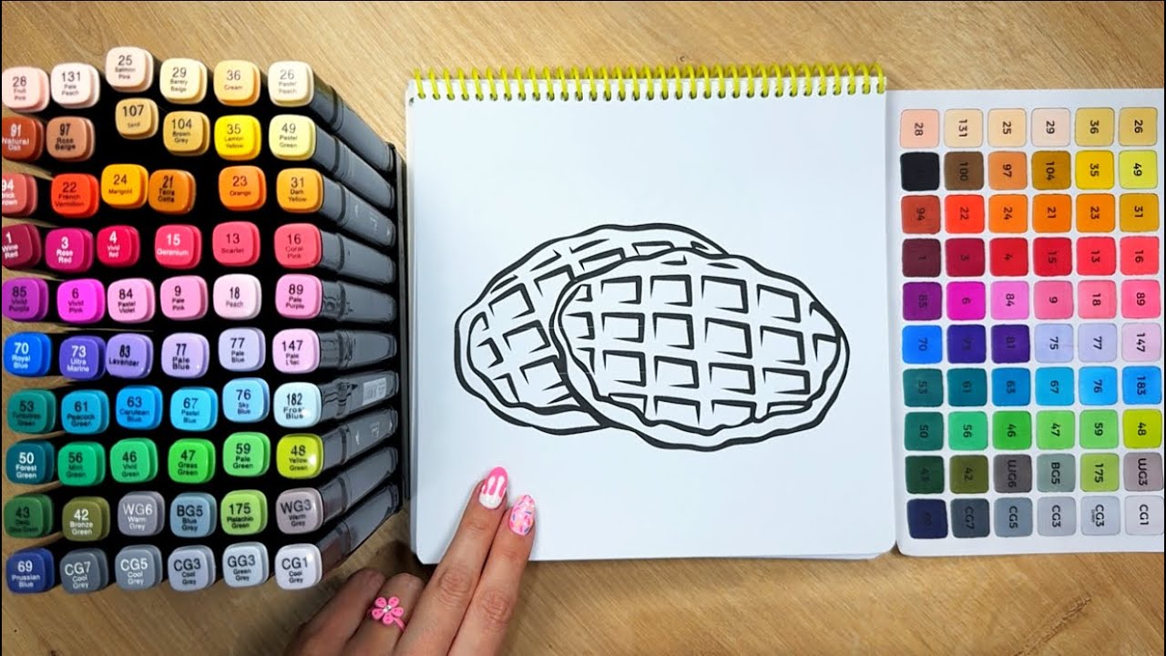 Satisfying Waffle Coloring | ASMR & Calm 🧇