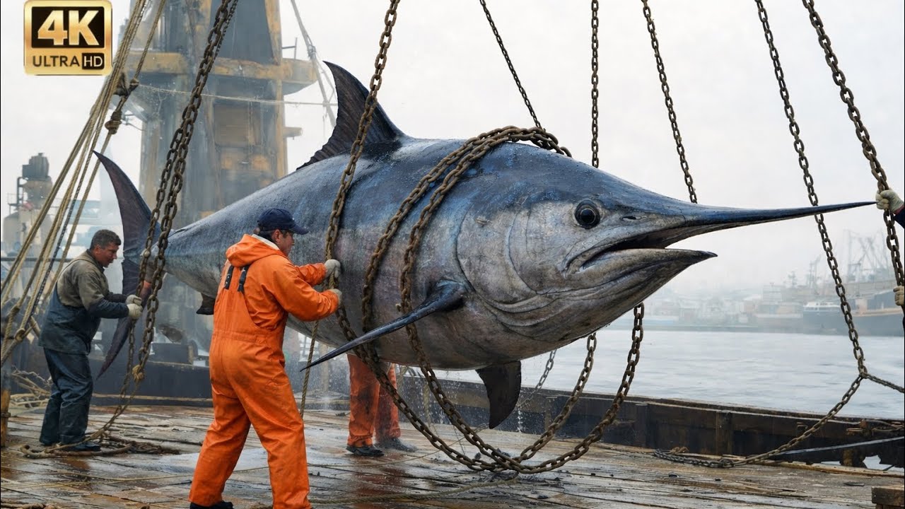 How Fisherman Can Make Up To $430,000 In 7 Days? | Giant Swordfish Fishing (Deep Sea Creatures)