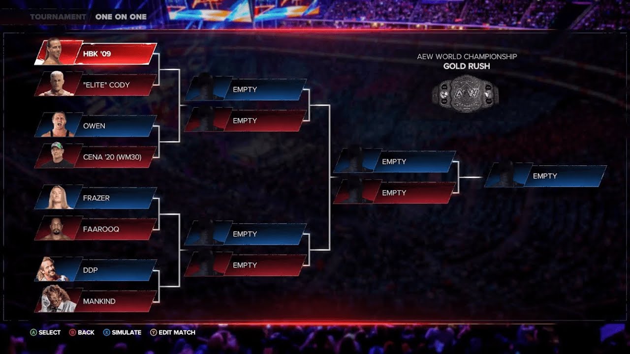 WWE 2K24 XS Exhibition Tournament for AEW Championship Sim