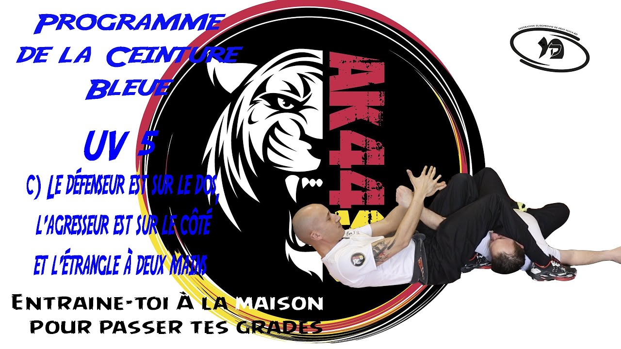 KRAV MAGA - Entraine-toi à la maison - Ceinture Bleue- UV 5 - Etranglement à deux mains
