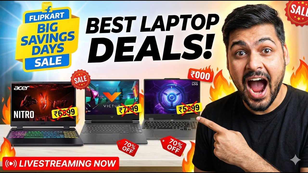 🔴 LIVE - Day 2  Laptop Deals  Flipkart Big Savings Days Sale 7th March 2026