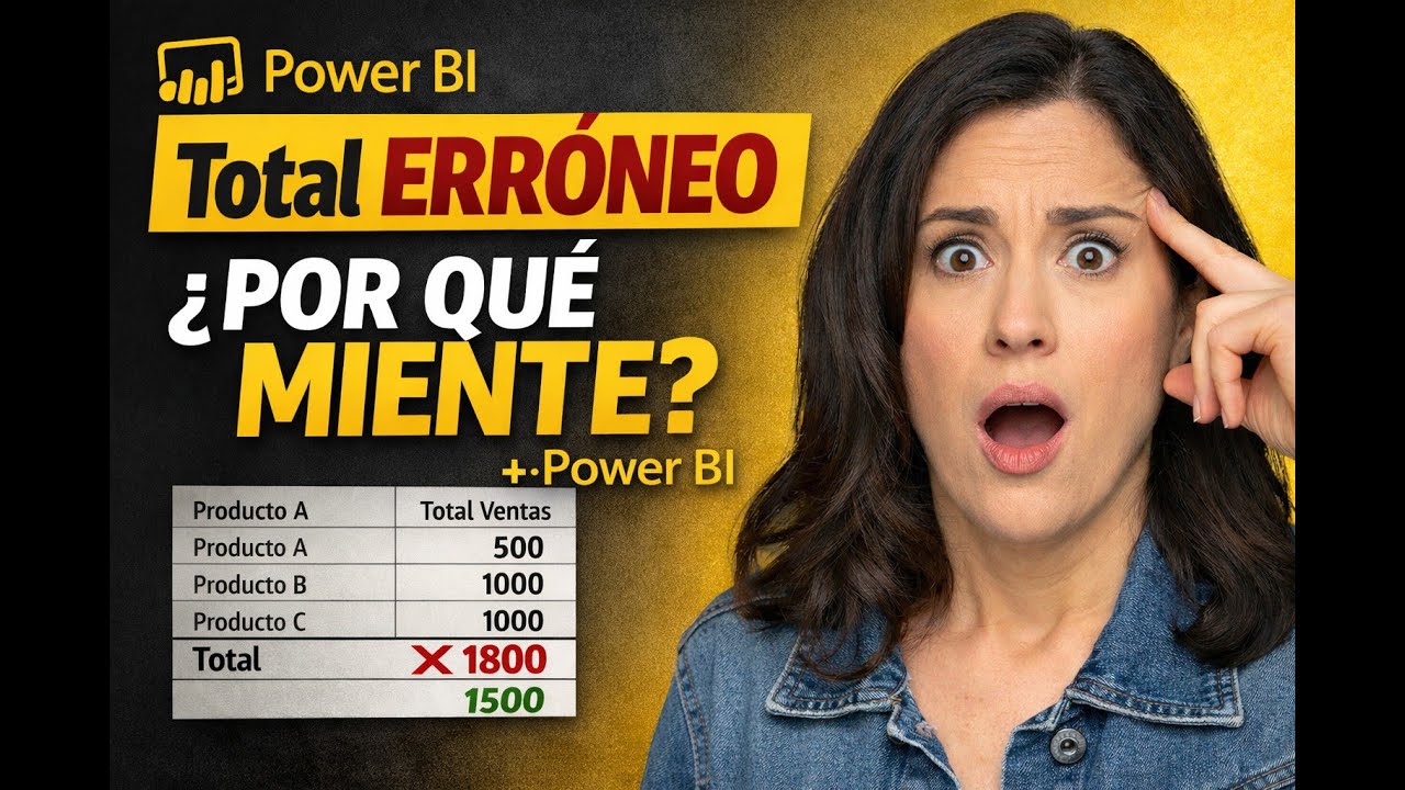 👉 Power BI: ¿Por qué el TOTAL está MAL si las medidas están bien? (Error común)
