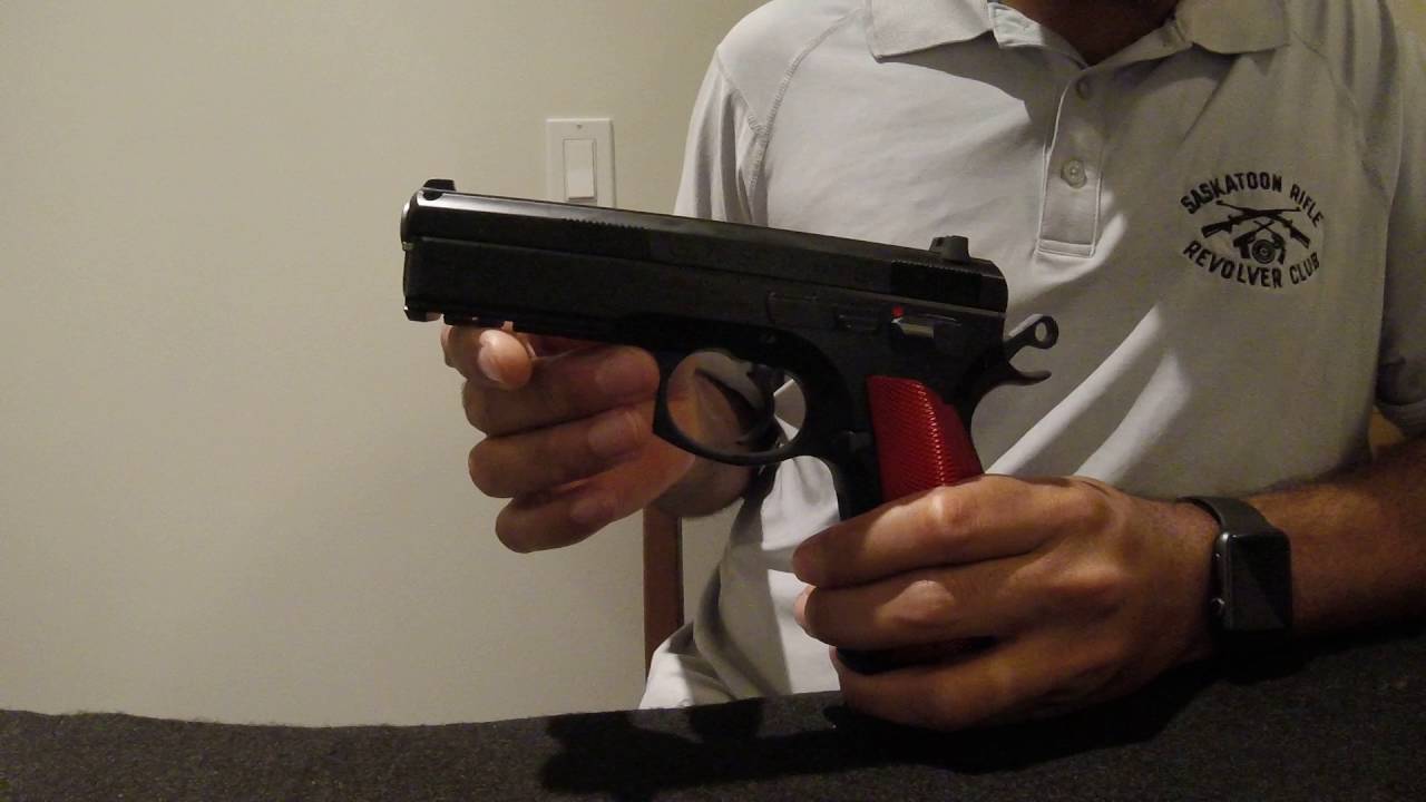 Gun Basics - CZ 75 SA/DA operation & lowering the hammer on a live round