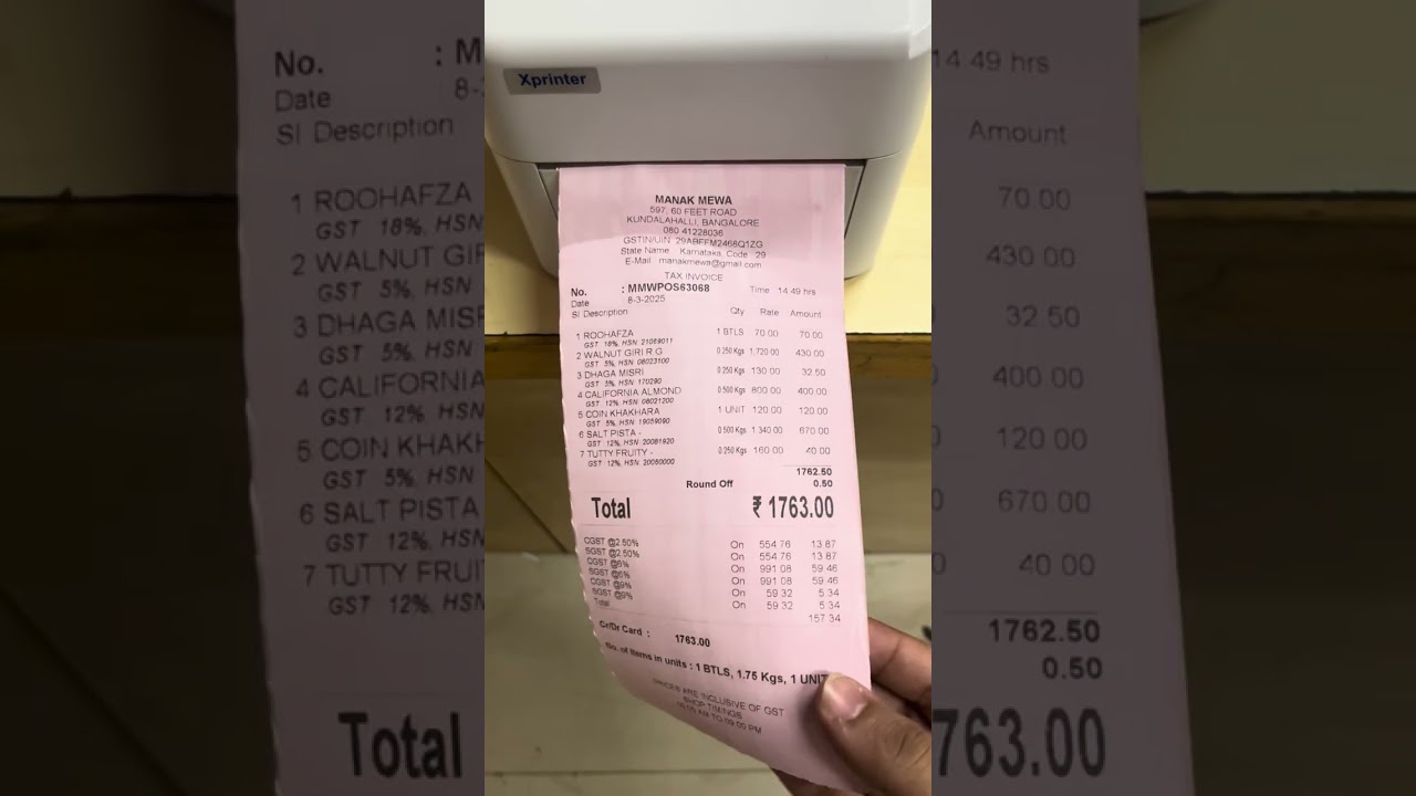 4 Inch Thermal Receipt & Label Printer With Bluetooth | Best for Billing & Shipping #shorts #ytshort