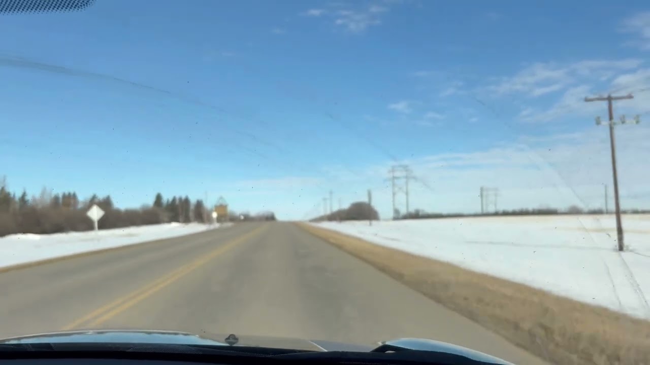 Driving on the Saskatchewan Provincial Highway Highway 762 back to Saskatoon (with cuts)