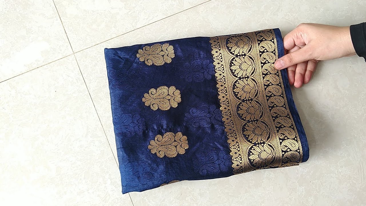 Beautiful patchwork blouse cutting & stitching | Border saree blouse back neck design
