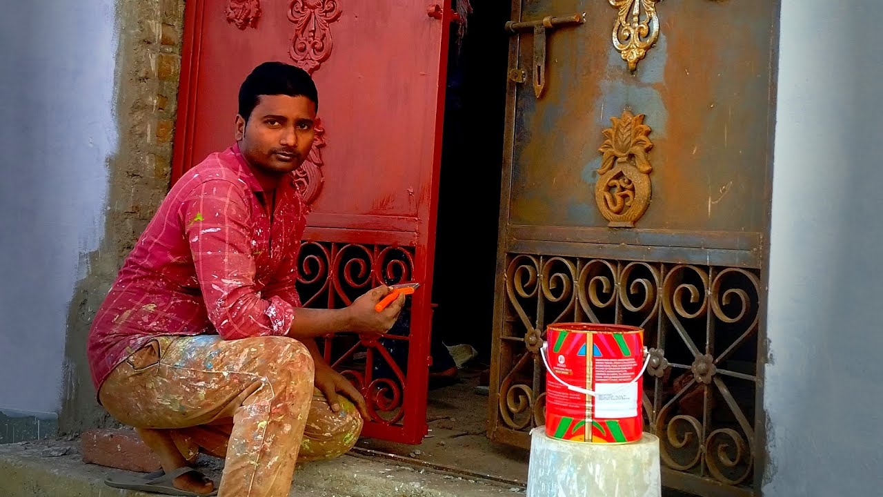 नया लोहा के गेट,ग्रील में प्राइमर कैसे करें || INDIGO REDOXIDE METAL PRIMER @Kalakaar Jhakash