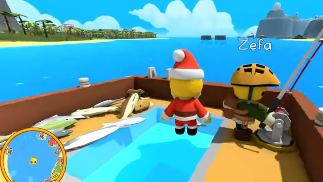 Santa Claus Mancing ikan di Pulau Terpencil