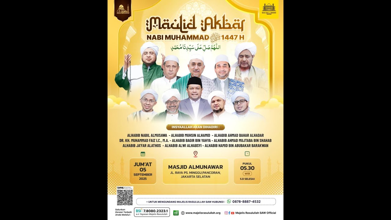 🔴 LIVE ON MAULID AKBARNABI MUHAMMAD SAW 1447 H | MAJELIS RASULULLAH SAW