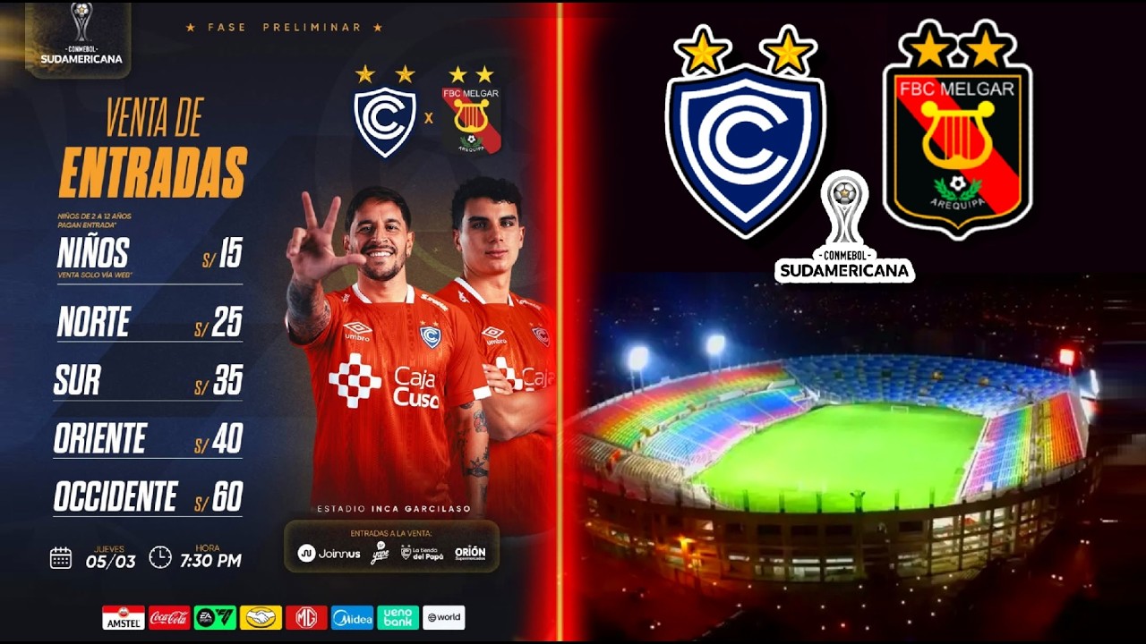 ALTAS Y BAJAS EN EL DUELO ENTRE CIENCIANO VS FBC MELGAR / COPA SUDAMERICANA / ENTRADAS + NOTICIAS