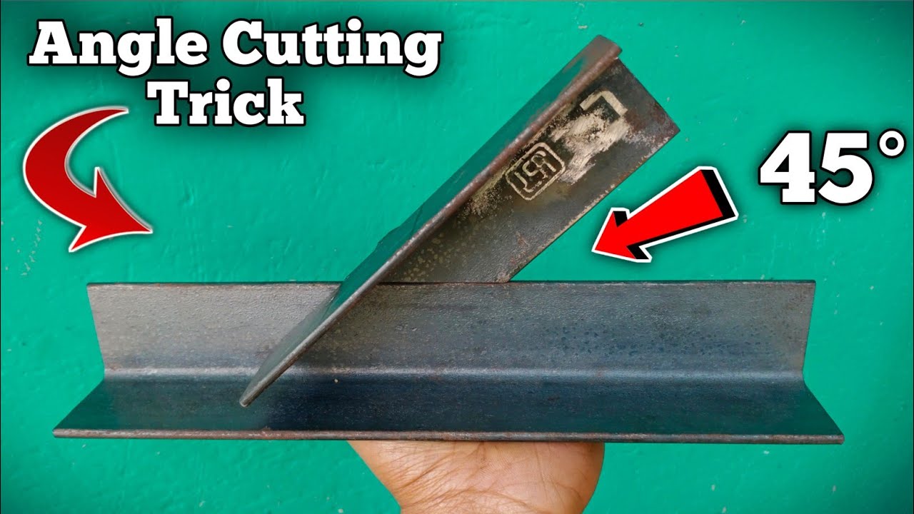 A Simple Technique Of Cutting Angle Iron At 45°
