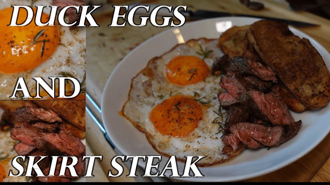 Duck Eggs and Skirt Steak! The BEST way to start the day!
