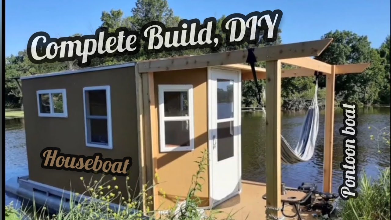 #213 Full Houseboat build, Inside and out. Boat Tour