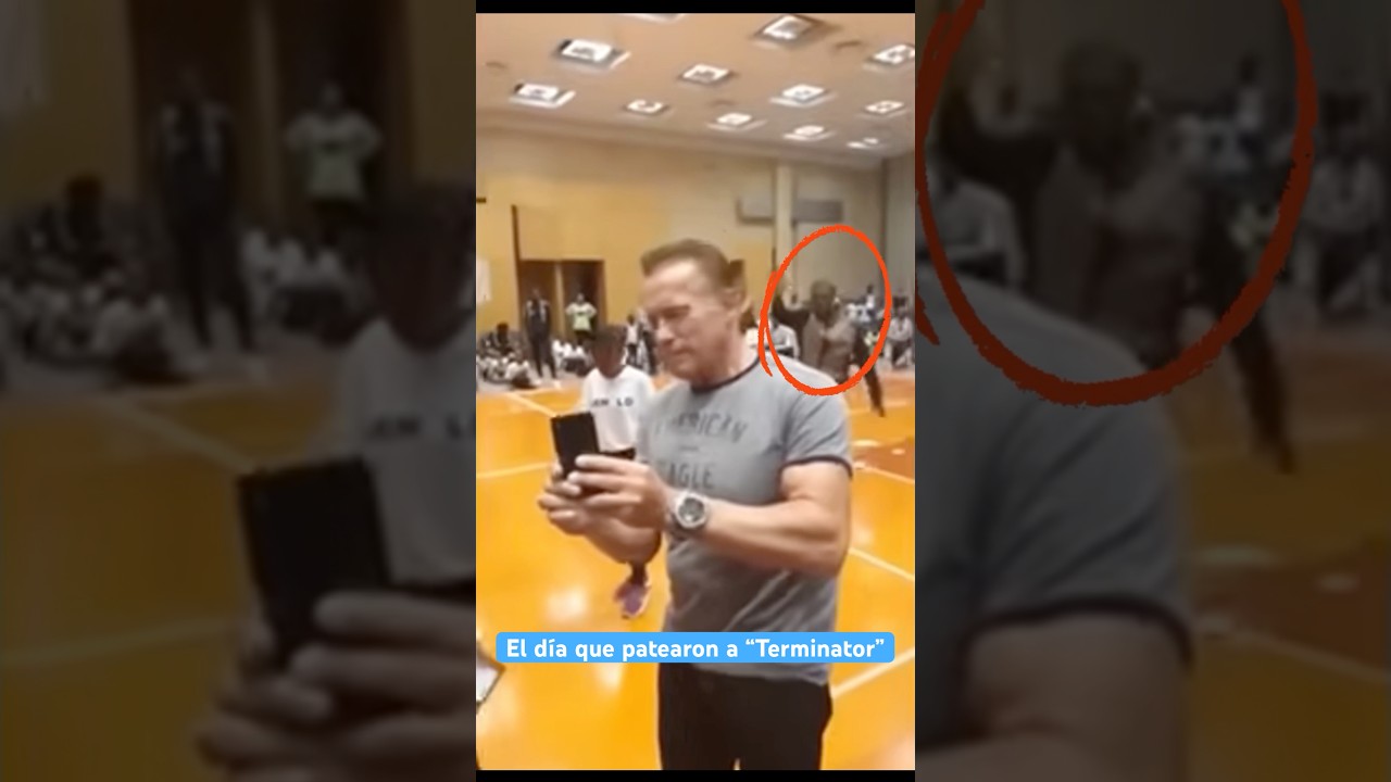Arnold Schwarzenegger V&iacute;ctima de una Patada Voladora
