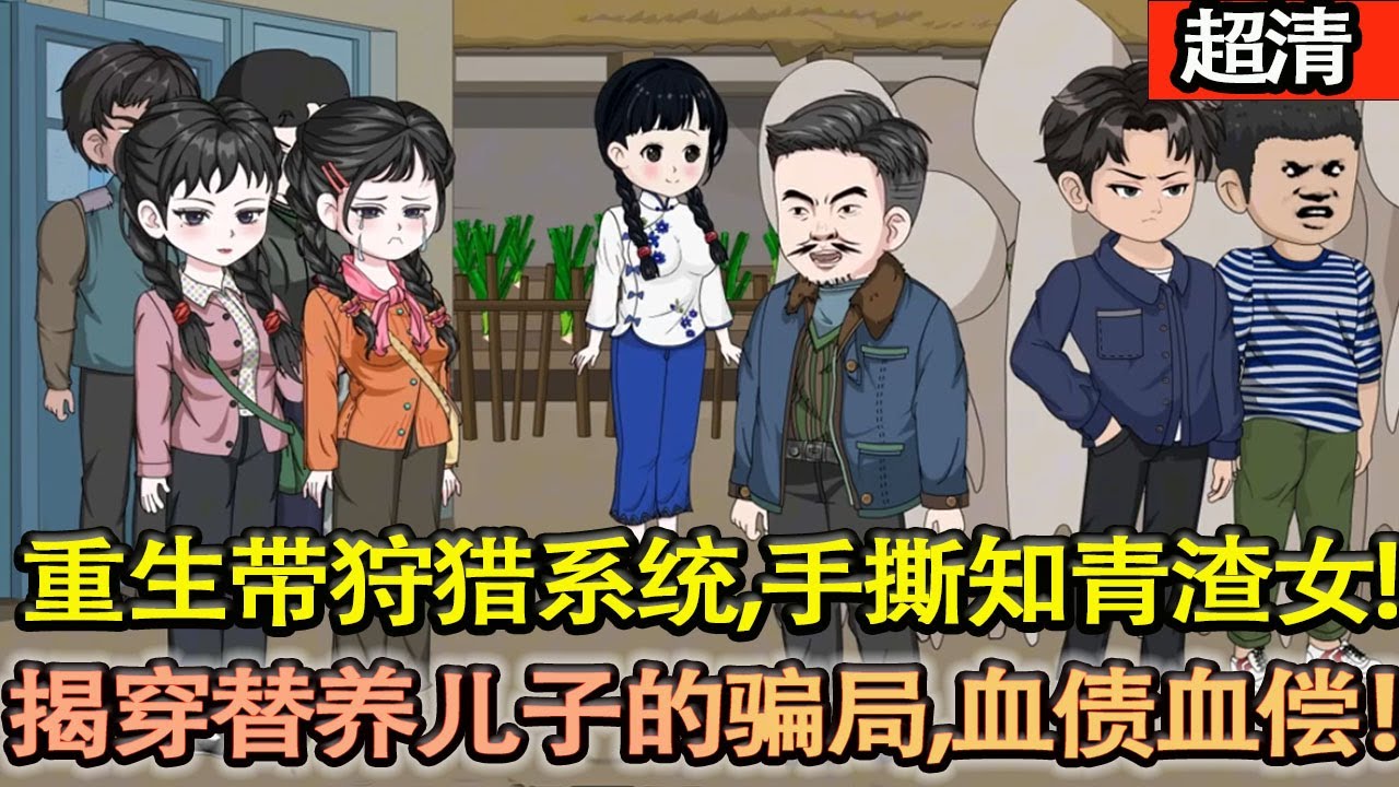 沙雕動畫【重生帶狩獵繫統！小八手撕設計自己的知青渣女，揭穿替養白月光兒子的騙局，血債血償，遇良人攜家緻富，活成人生贏家！】#乖仔动画