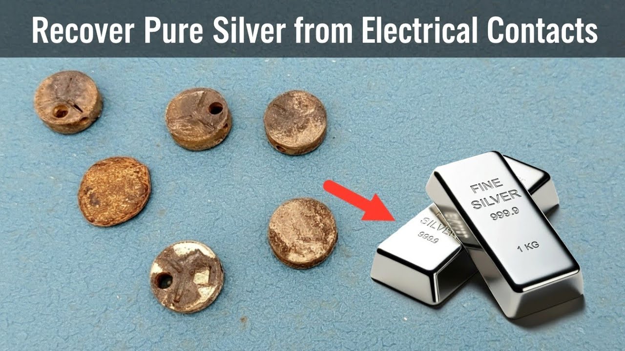 How to Recover Pure Silver from Electrical Contacts | Silver Recovery Full Process 