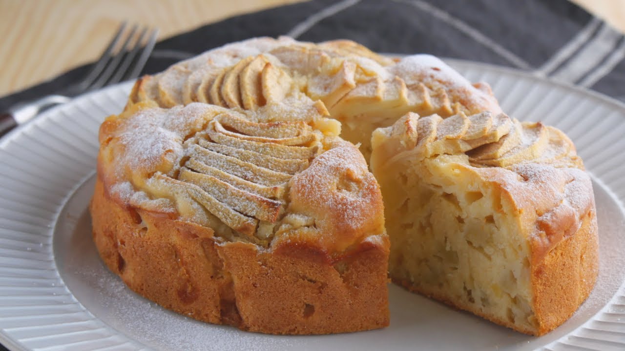 【バター不使用】オイルで簡単！たっぷり林檎のケーキ♪ Butter-Free Easy! Apple Cake