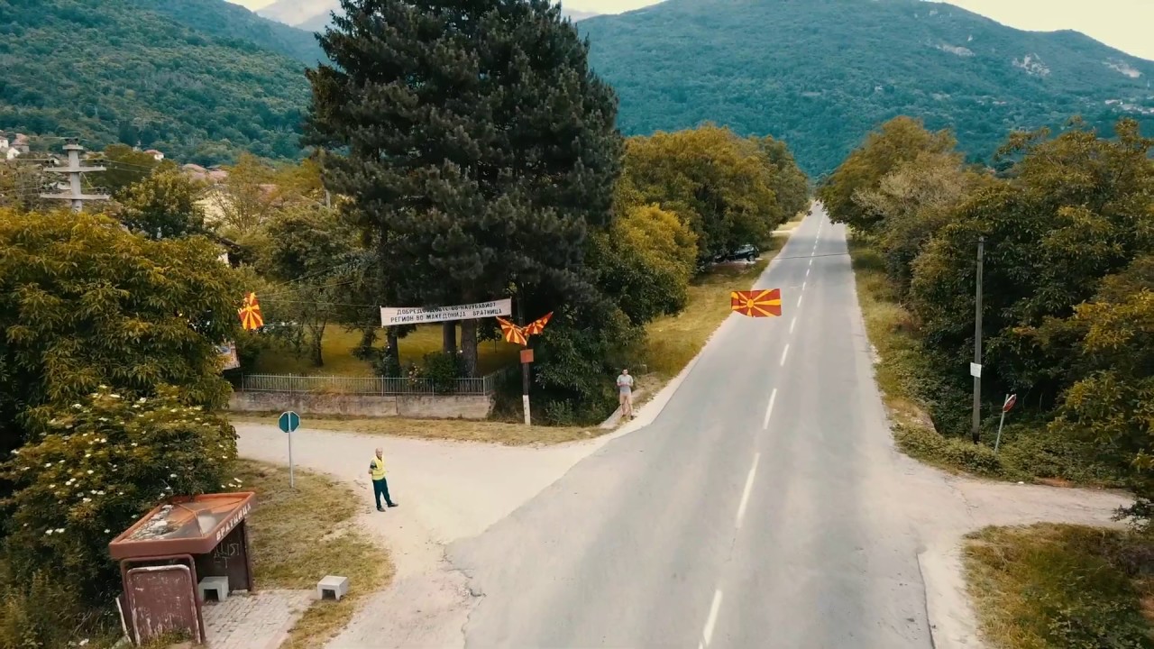 4K Landscape Drone Video - Vratnica By street, Macedonia