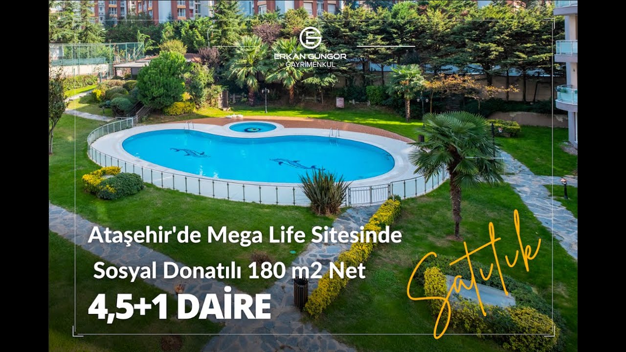 Ataşehir’de Mega Life Sitesinde Ferah 180m2 Net 4,5+1 Satılık Daire