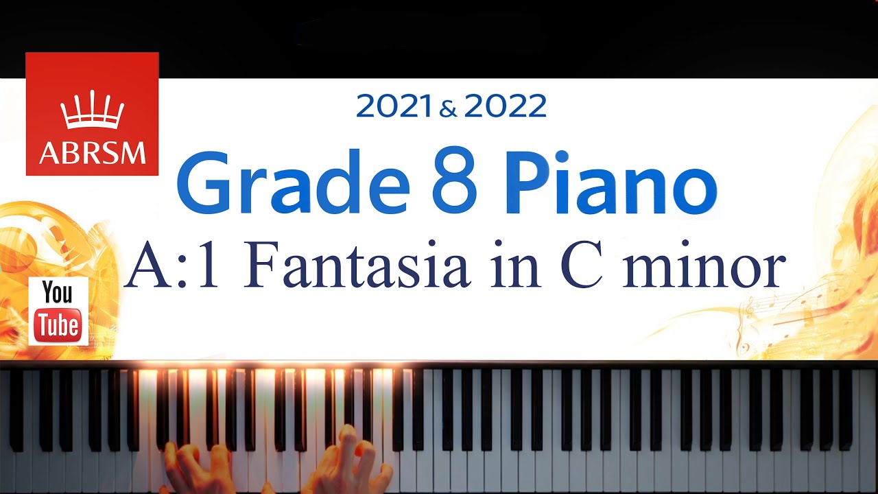 ABRSM 2021-2022 Grade 8, A:1. Fantasia in C minor ~ J. S. Bach. Piano exam piece. BONUS HARPSICHORD