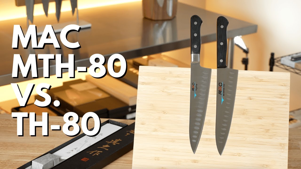 Ножи MAC Chef's: профессиональные MTH-80 Mighty против TH-80 Chef's Series
