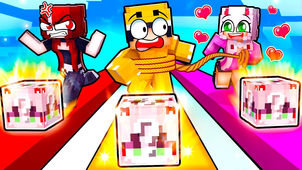 Playing An ANIME PRINCESS LUCKY BLOCK RACE in Minecraft!