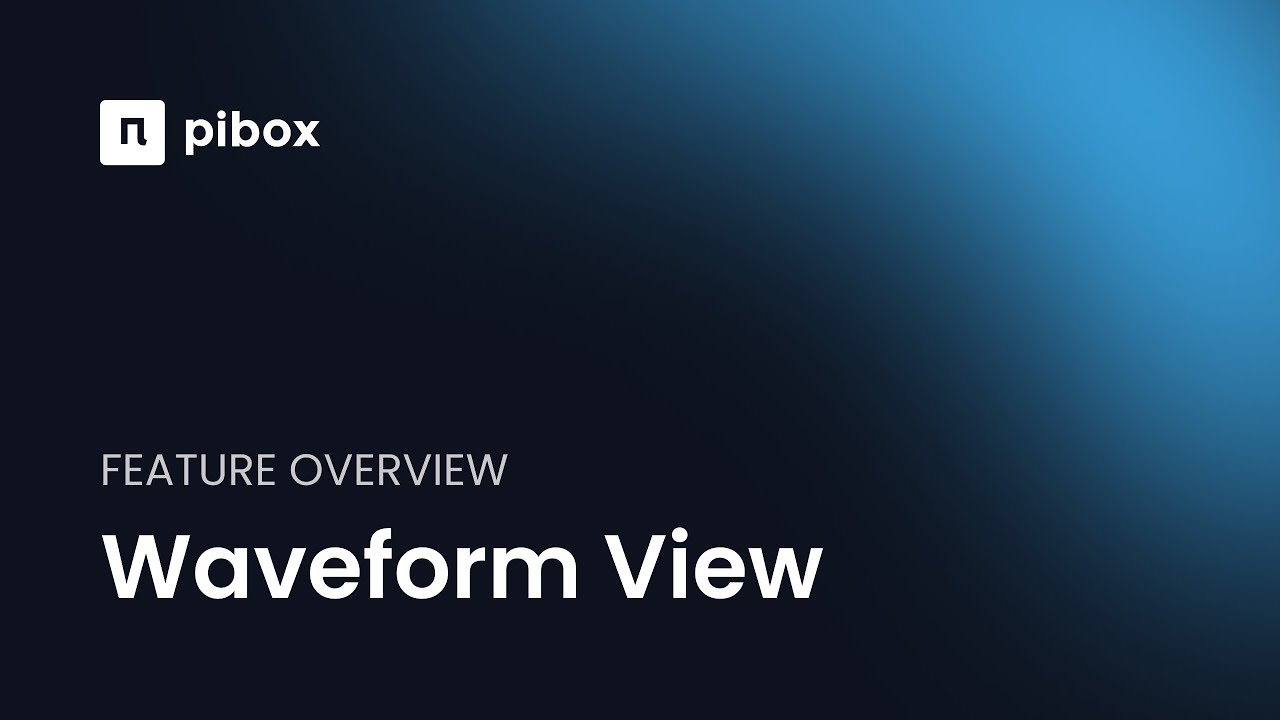 Pibox Feature Overview - Waveform View