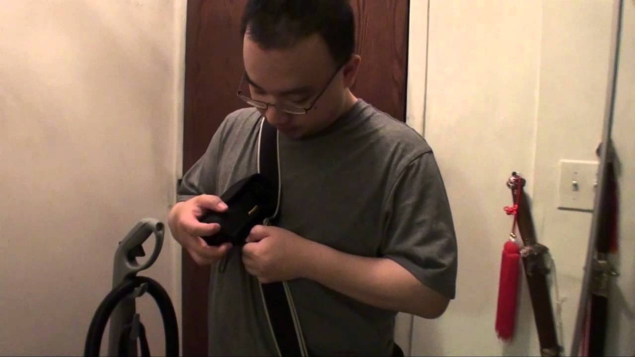 Flashlight Carry - Tiny Monster TM11 on Messenger Bag Strap
