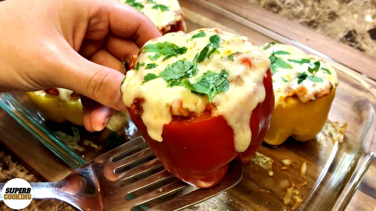 SIMPLE STUFFED BELL PEPPERS!