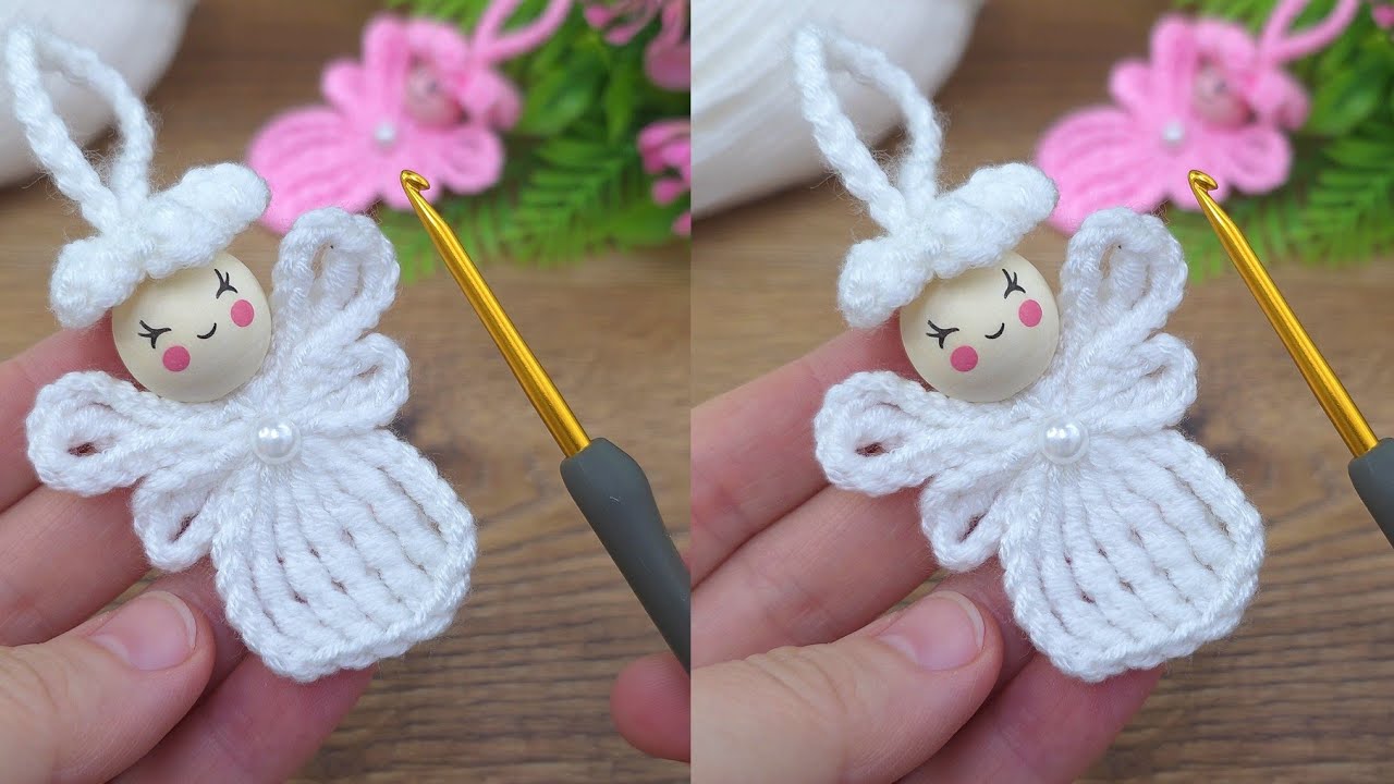 SUPER IDEA!! Crochet lucky angel!! How to crochet an angel?! easy crochet tutorial keychain #crochet