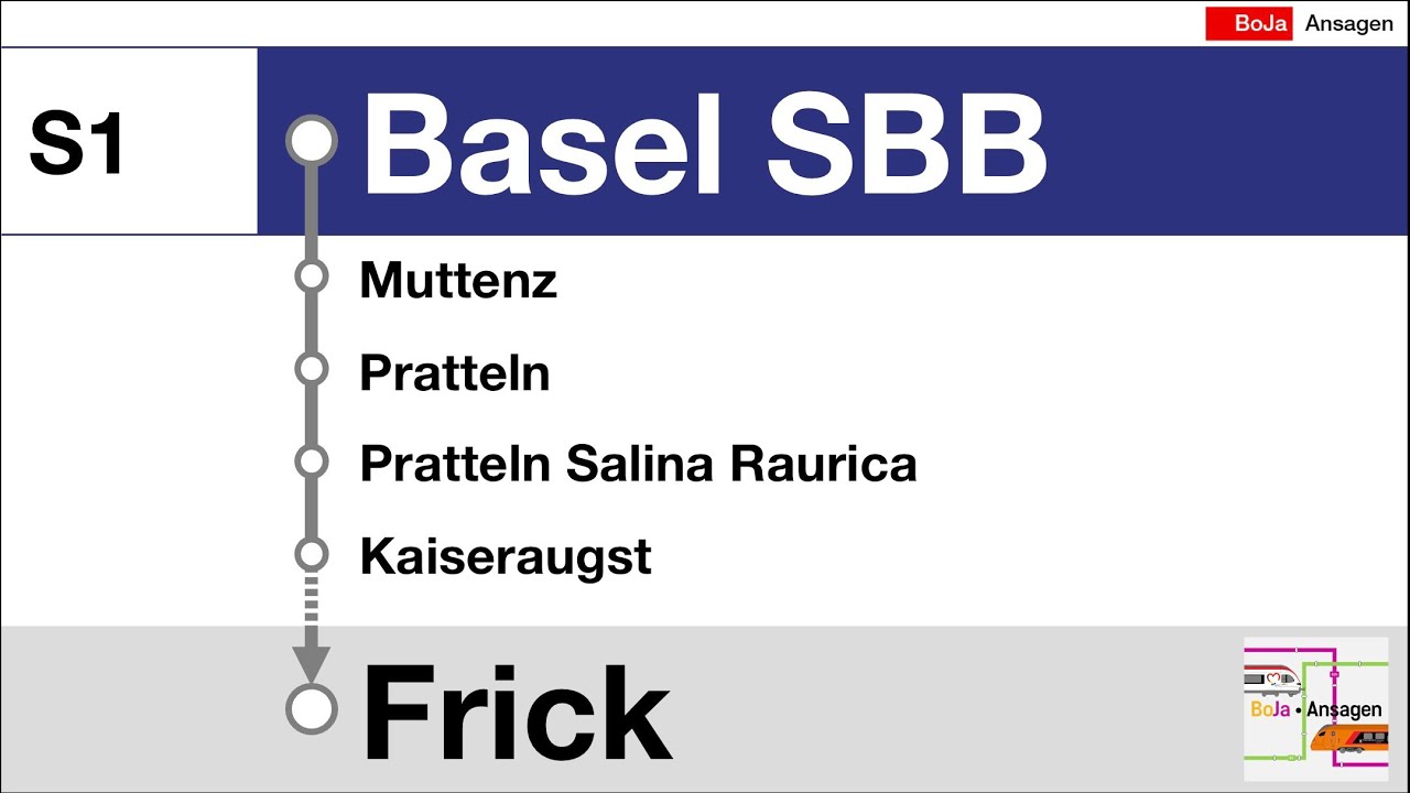 SBB Ansagen | S1 Basel SBB - Frick | BoJa Ansagen