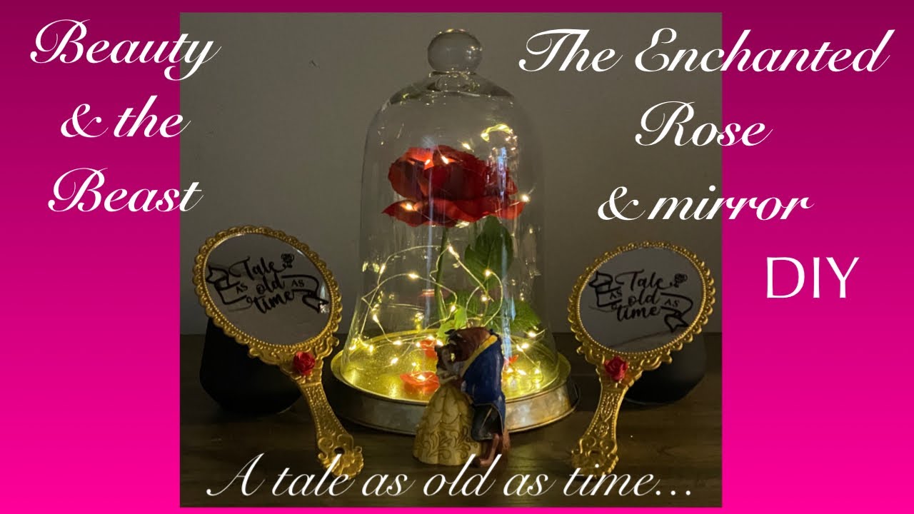 Beauty & the Beast Enchanted Rose & Mirror DIY | Disney Princess | Dollar Tree & Michaels | Easy