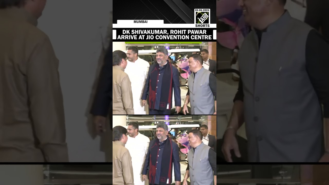 Karnataka CM DK Shivakumar and NCP SP leader Rohit Pawar arrive to attend Revati Sule&rsquo;s wedding